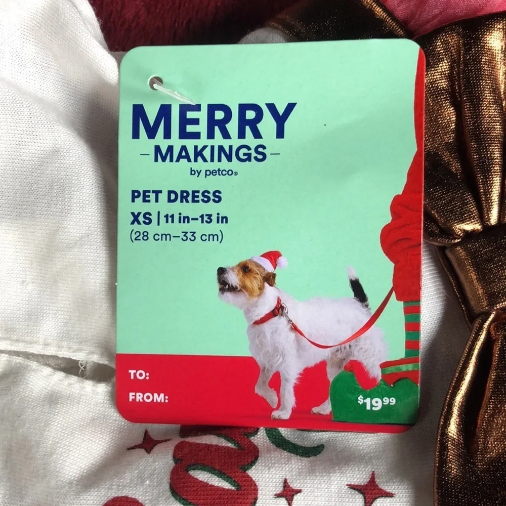 NWT Santa Baby Dog Christmas Dress XS